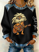 🔥Buy 3 Get 15% Off Women's Vintage Rock Tribute Print Casual Sweatshirt