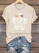 Women's  I support LGBTQ Print T-shirt