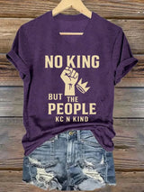 🔥Buy 3 Get 15% Off🔥V-neck Women's no king but the people KC N kind Printed Casual T-Shirt