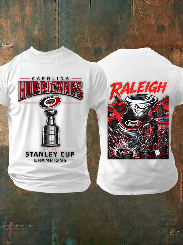 Men's 2026 Ice Hockey Champions Fans Printed T-Shirt