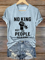 🔥Buy 3 Get 15% Off🔥V-neck Women's no king but the people KC N kind Printed Casual T-Shirt