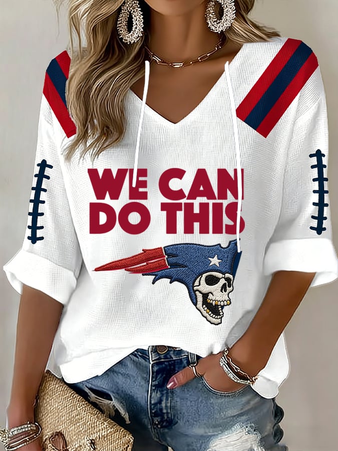 Women's Football V-Neck Top