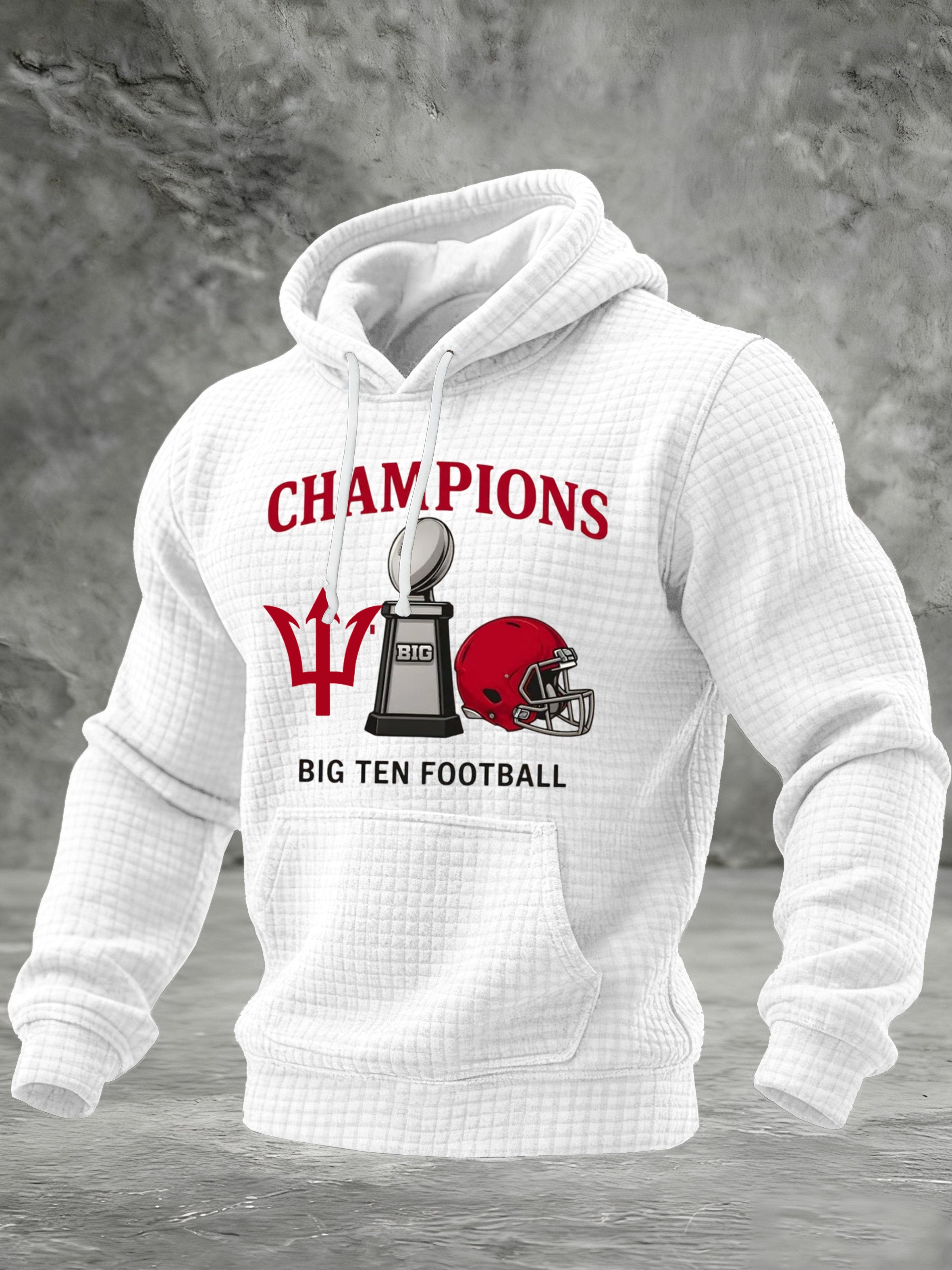 Men's Football Printed Casual Hoodie