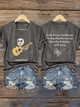🔥Buy 3 Get 15% Off Women's Vintage Rock Tribute Print V Neck T-shirt