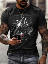 Men's Artemis II Round Neck Casual Printed T-Shirt
