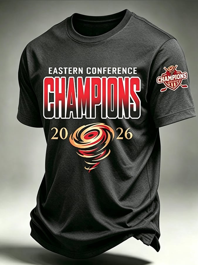 Men's Short-Sleeve T-Shirt with Ice Hockey Print