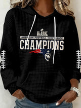 Women's Football Print Casual Sweatshirt