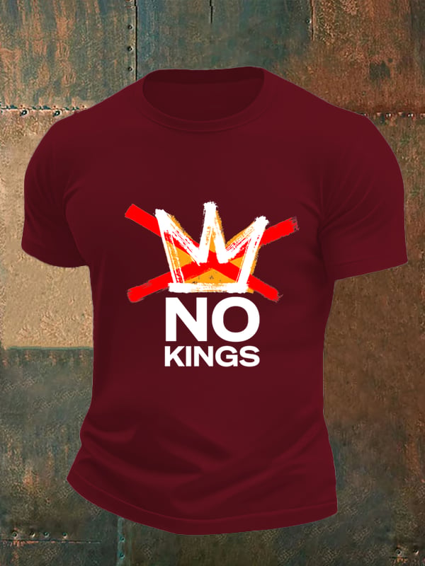 🔥Buy 3 Get 15% Off Men's no kings in America print  T-Shirt