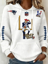 Women's Football Print Casual Sweatshirt