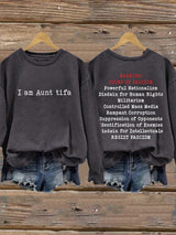 🔥Buy 3 Get 15% Off🔥Retro I Am Aunt Tifa Print Sweatshirt