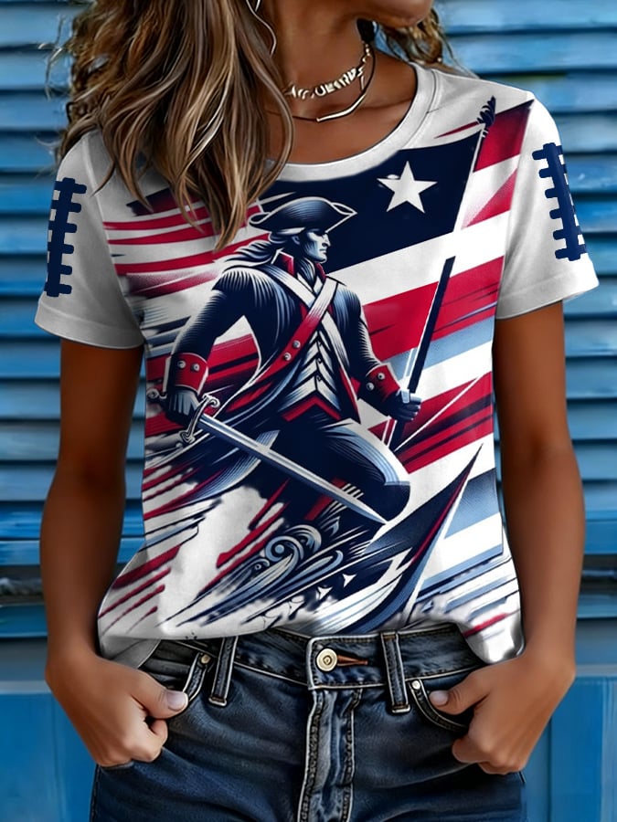 Women's Football Print T-shirt