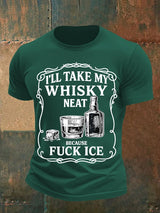 Men's  Whiskey F*ck ICE Abolish ICE Print  T-Shirt