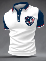 Men's Football Print Polo Shirt