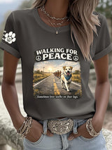Women's Walk For Peace  Art  Print T-Shirt