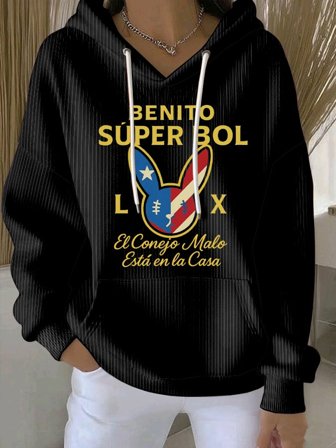 Women's Puerto Rico Print Casual Sweatshirt