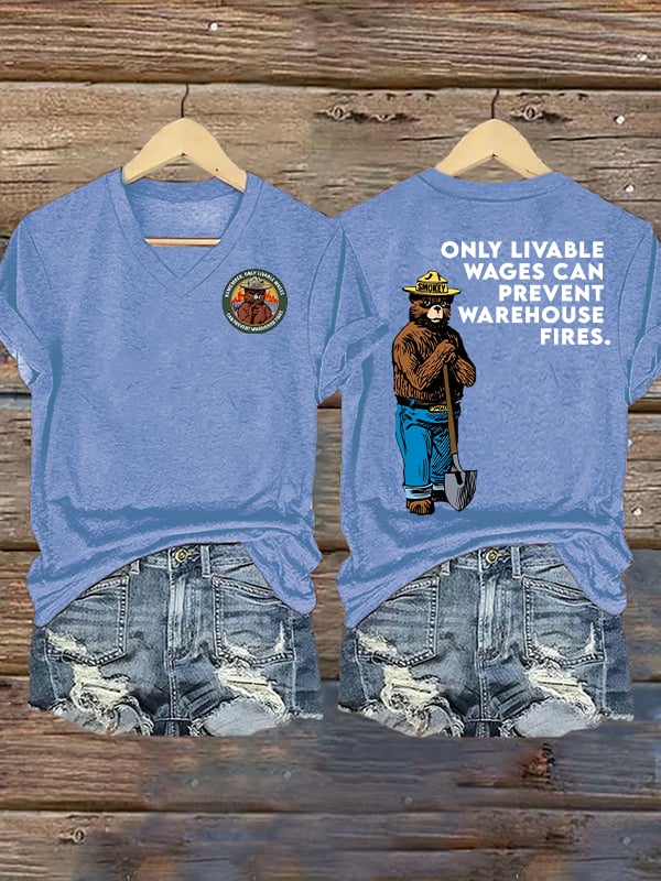 Women's  Retro Resist Save The Forest Service Print T-Shirt