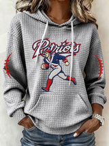 Women’s Football Graphic Waffle Knit Hoodie