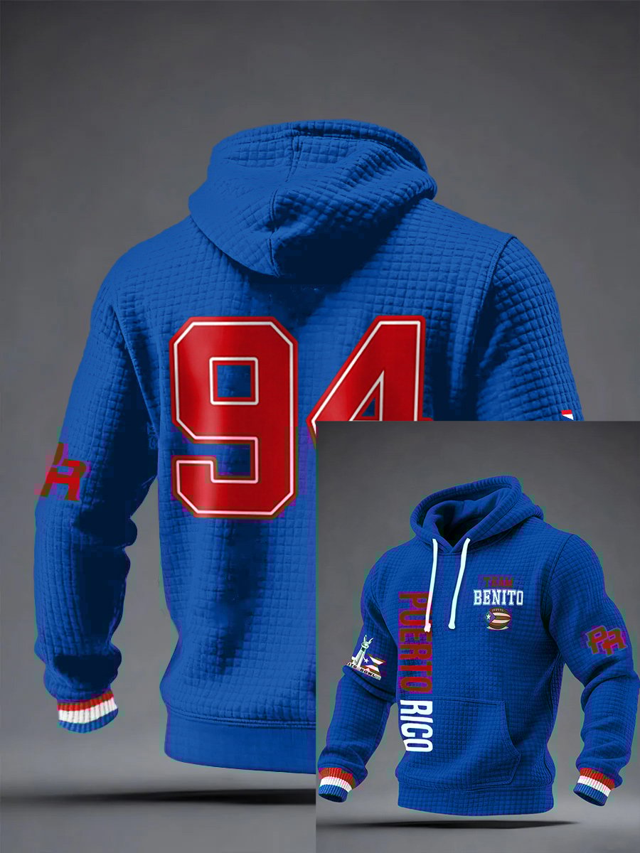 Men's  Puerto Rican Rapper Print Hoodie