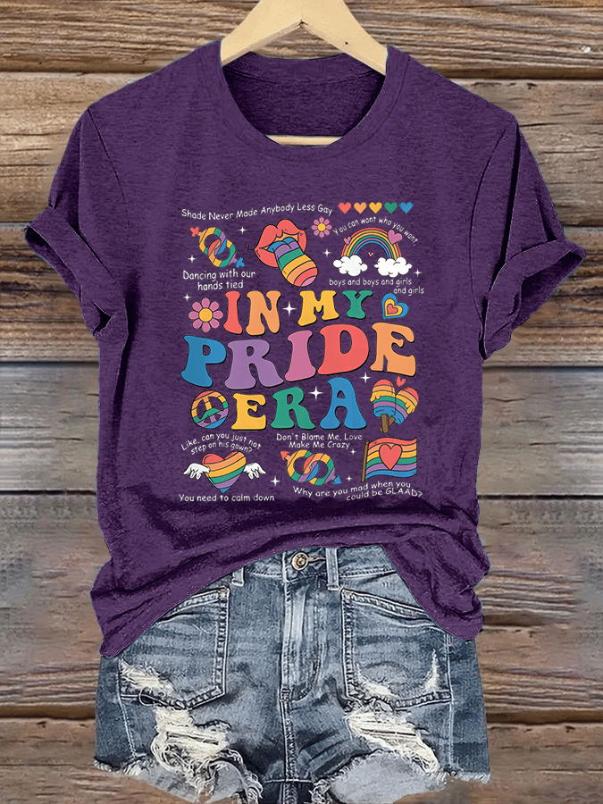 Women's  In My Pride Era, Pride Month Print T-Shirt