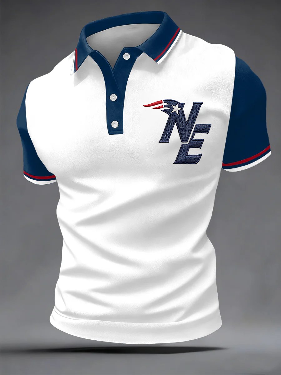 Men's Football Print Polo Shirt