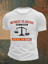 Men's Justice For Her Printed Casual T-shirt