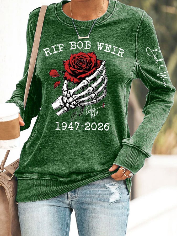 🔥Buy 3 Get 15% Off Women's Vintage Rock Tribute Print Casual Sweatshirt