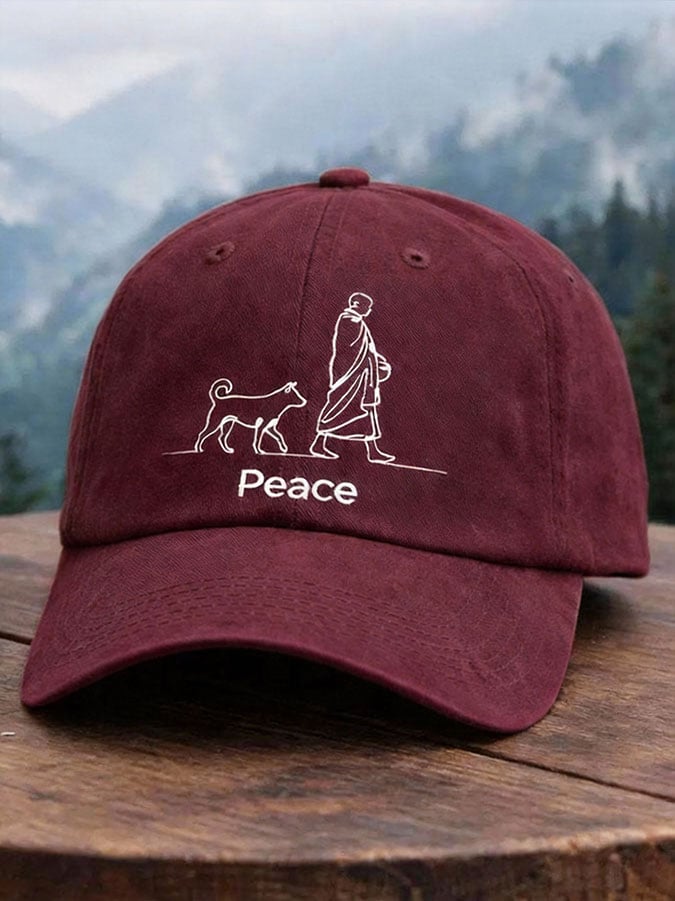 Walk For Peace Printed Casual Hat