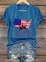 🔥Buy 3 Get 15% Off Women's 1776-2026 No Kings Print T-shirt