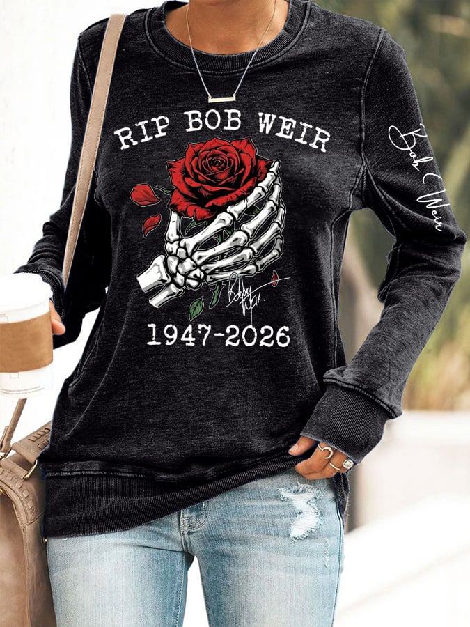 🔥Buy 3 Get 15% Off Women's Vintage Rock Tribute Print Casual Sweatshirt