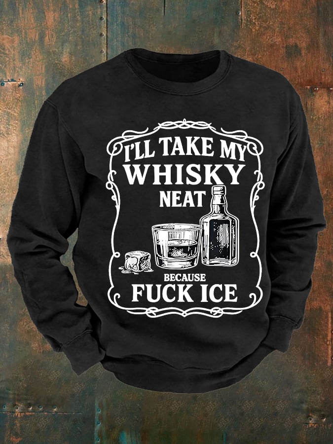 Men's  Whiskey F*ck ICE Abolish ICE  Printed  Sweatshirt