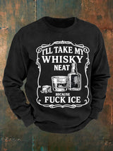 Men's  Whiskey F*ck ICE Abolish ICE  Printed  Sweatshirt