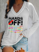 🔥Buy 3 Get 15% Off🔥Women's Hands Off Protest Csasual T-shirt