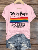 🔥Buy 3 Get 15% Off🔥Women's  We the People NO KINGS IN AMERICA  Printed Casual T-Shirt