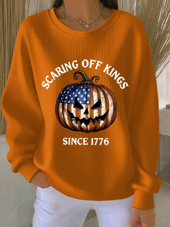 🔥Buy 3 Get 15% Off🔥Women's Scaring Off Kings Print Casual Sweatshirt