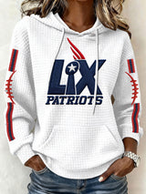 Women’s Football Graphic Waffle Knit Hoodie