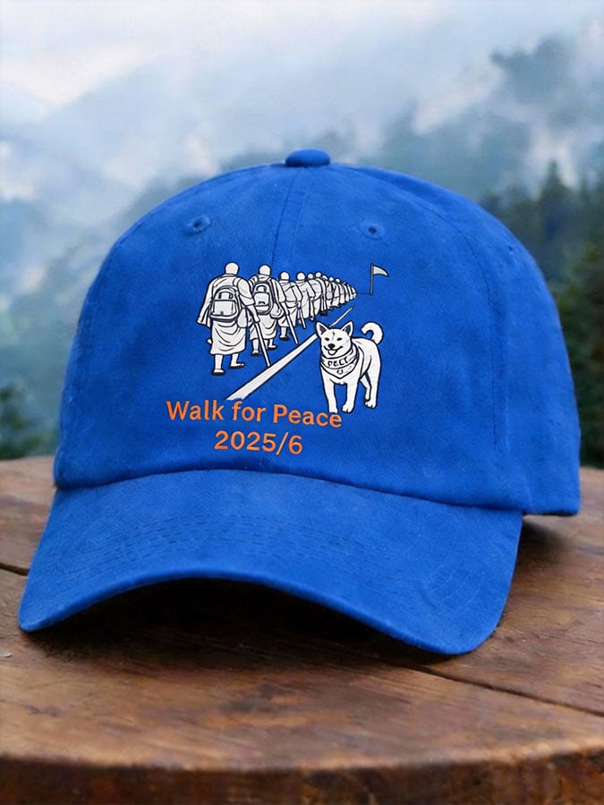 Walk For Peace Printed Casual Hat