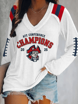 Women's Football Printed Top