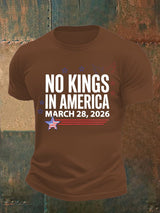 🔥Buy 3 Get 15% Off Men's   NO KINGS IN AMERICA  Print  T-Shirt