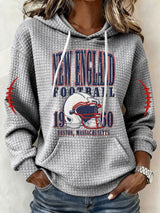 Women’s Football Graphic Waffle Knit Hoodie