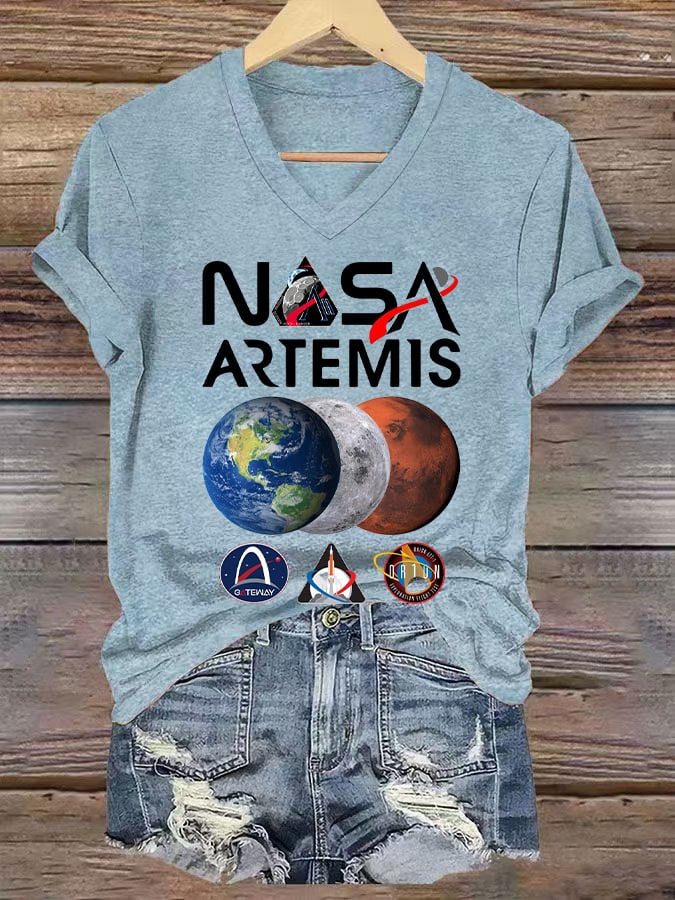 Women's Casual Artemis Ii Printed Short-Sleeve T-Shirt