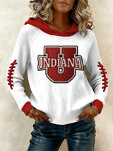 Women's Football Print Hoodie