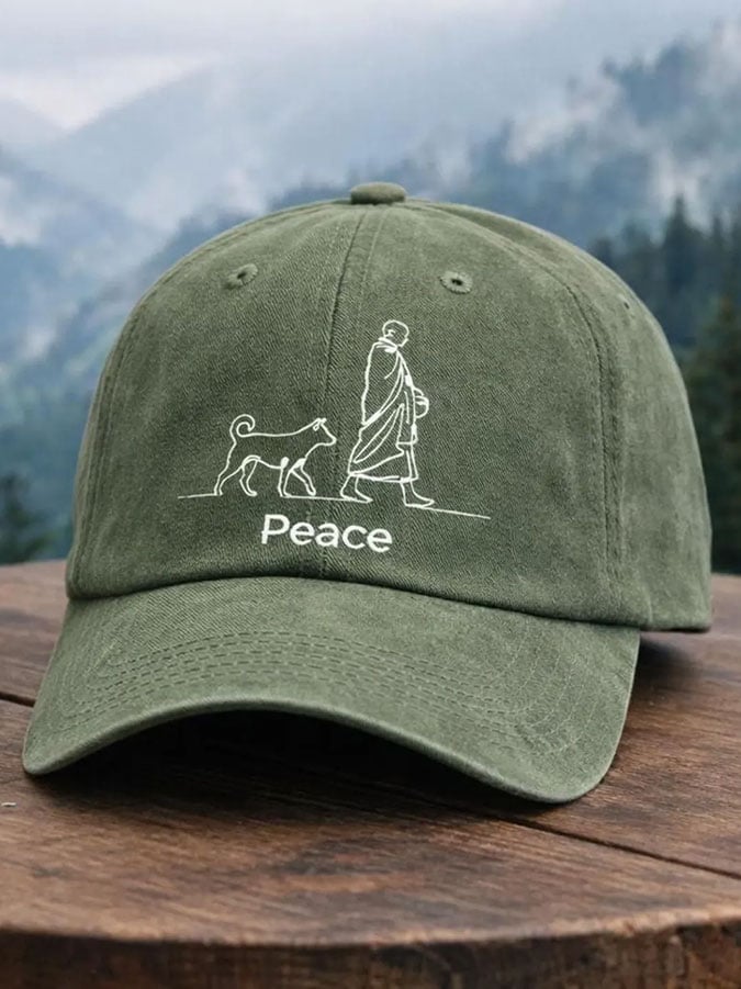 Walk For Peace Printed Casual Hat