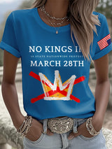 🔥Buy 3 Get 15% Off Retro No Kings III 50 State Nationwide Protest March 28th Print T-Shirt