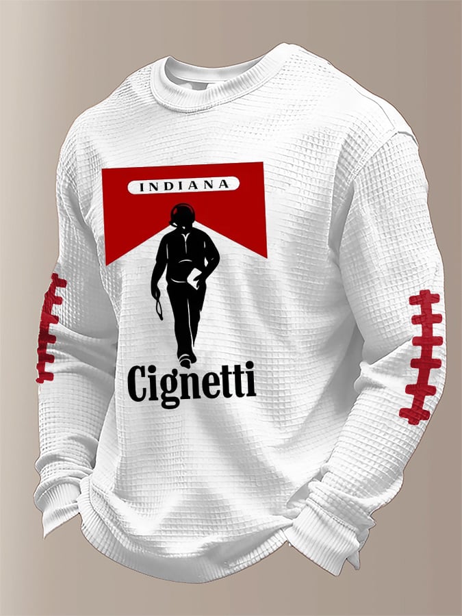 Men's Football Print Waffle T-Shirt
