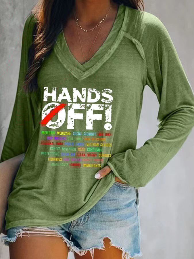 🔥Buy 3 Get 15% Off🔥Women's Hands Off Protest Csasual T-shirt