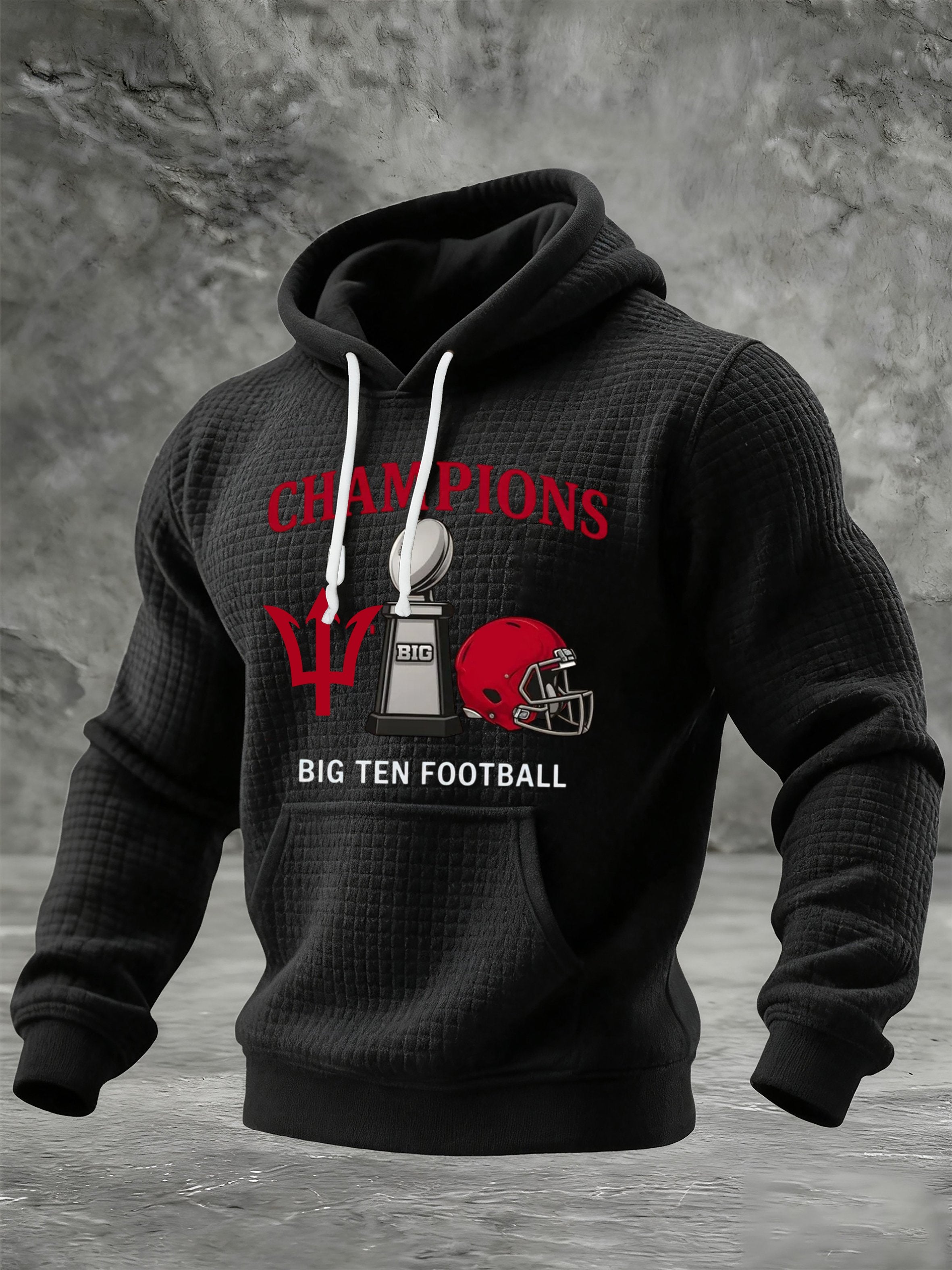 Men's Football Printed Casual Hoodie