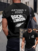 Men's Artemis II Round Neck Casual Printed T-Shirt