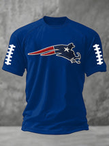 Men's football print short-sleeved T-shirt