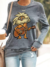 🔥Buy 3 Get 15% Off Women's Vintage Rock Tribute Print Casual Sweatshirt