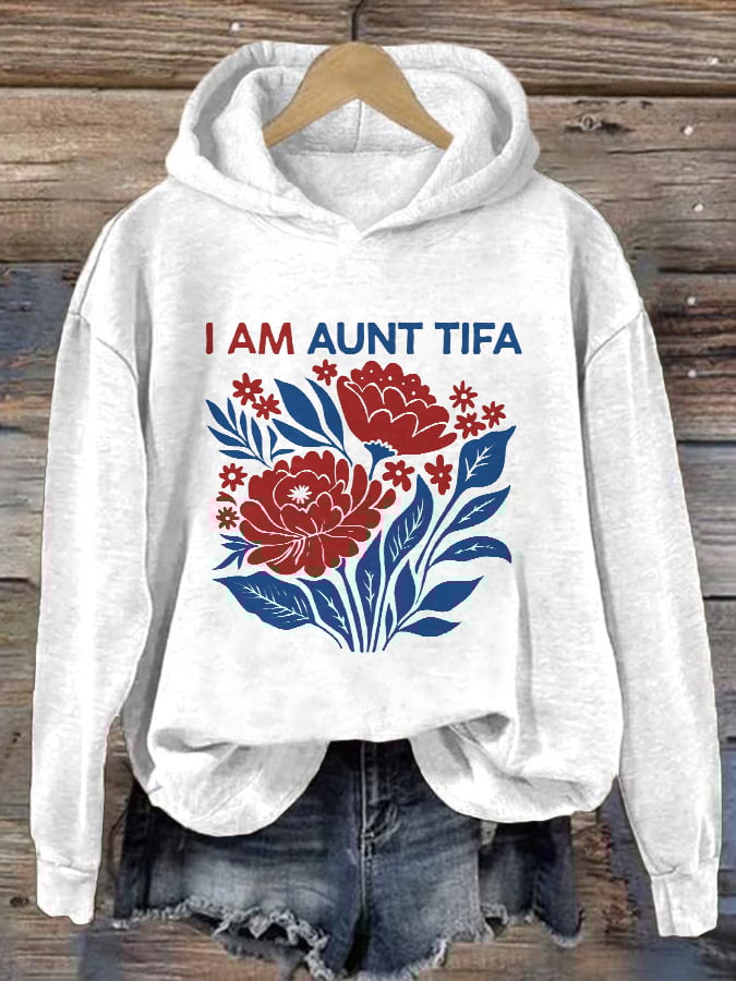 🔥Buy 3 Get 15% Off🔥Retro I Am Aunt Tifa Print Hoodie